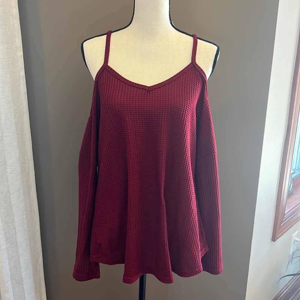 Off the shoulder long sleeved